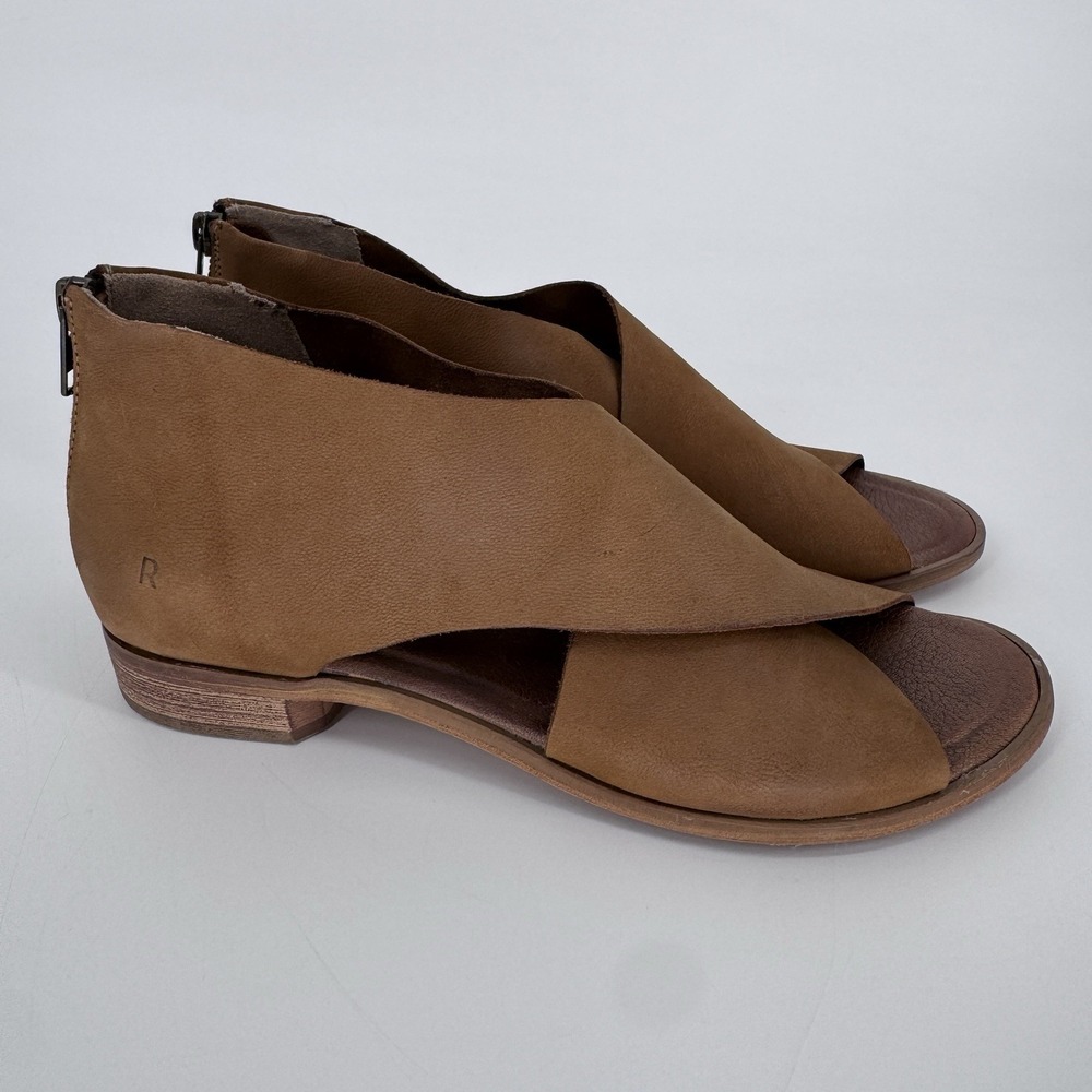 ROAN by Bed Stu Betty Leather Wrap Sandals Cognac Brown Boho Bootie Flat 8.5